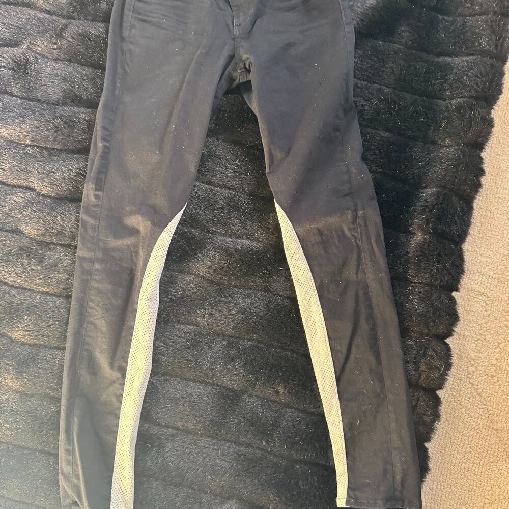 Rag and Bone Black with cream inside the legs